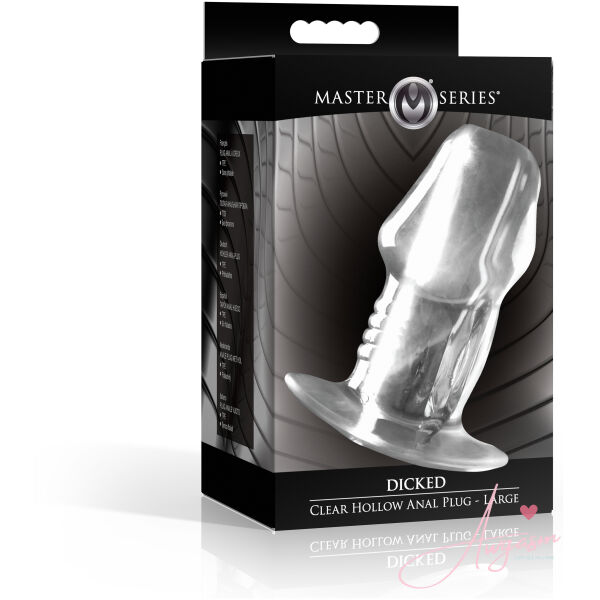 Dicked Clear Hollow Anal Plug - Large - Image 8