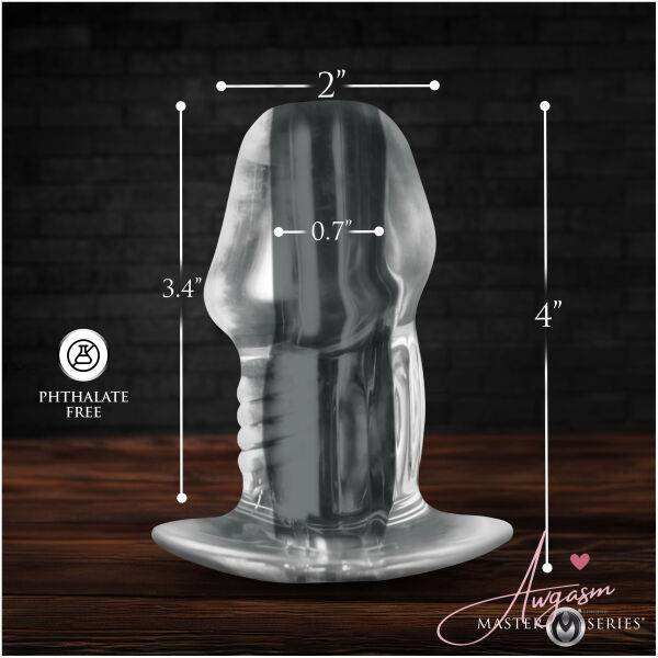 Dicked Clear Hollow Anal Plug - Medium - Image 5