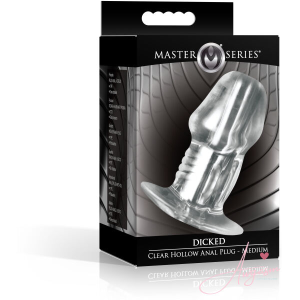 Dicked Clear Hollow Anal Plug - Medium - Image 8