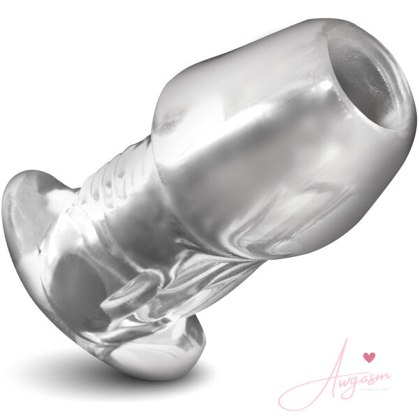 Dicked Clear Hollow Anal Plug - Small - Image 6