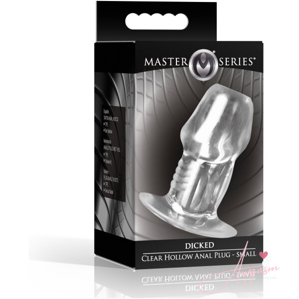 Dicked Clear Hollow Anal Plug - Small - Image 8