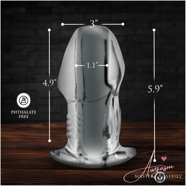 Dicked Clear Hollow Anal Plug - X-Large - Image 5