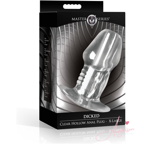 Dicked Clear Hollow Anal Plug - X-Large - Image 8