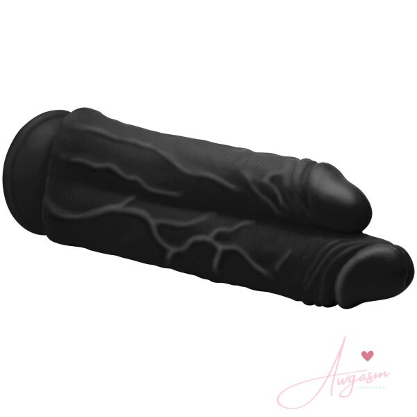 Double Stuffer 10 Inch Dildo - Black - Image 5