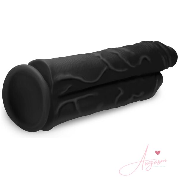 Double Stuffer 10 Inch Dildo - Black - Image 6