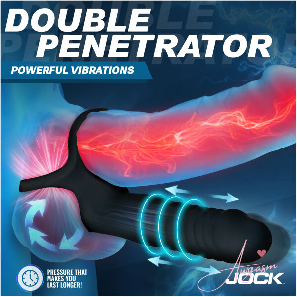 Double Thrust Thrusting & Vibrating Double Penetration C-Ring w/ Remote - Image 2
