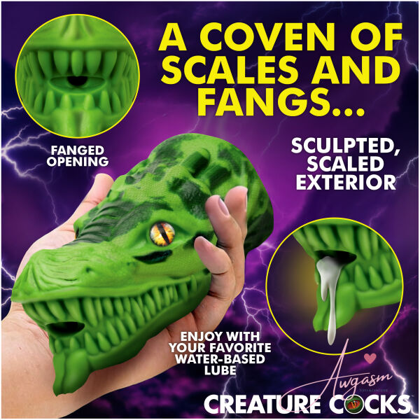 Dragon Tamer Silicone Stroker - Green - Image 3