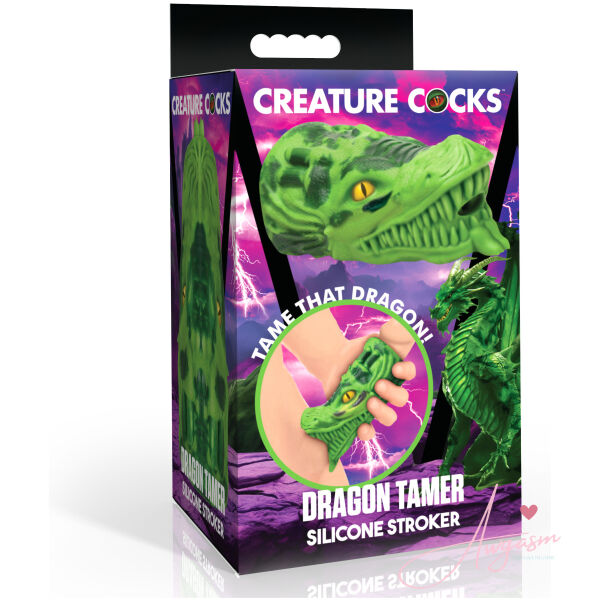 Dragon Tamer Silicone Stroker - Green - Image 6