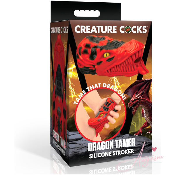 Dragon Tamer Silicone Stroker - Red - Image 6
