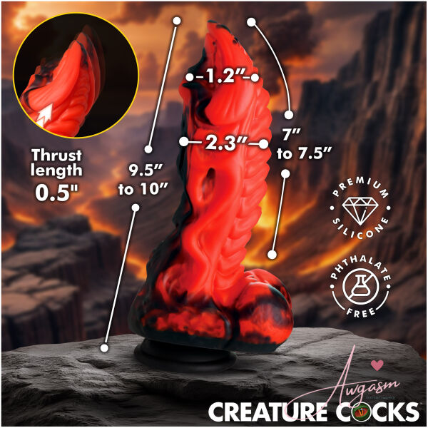 Dragon Thrust Thrusting & Vibrating Silicone Dildo - Image 4