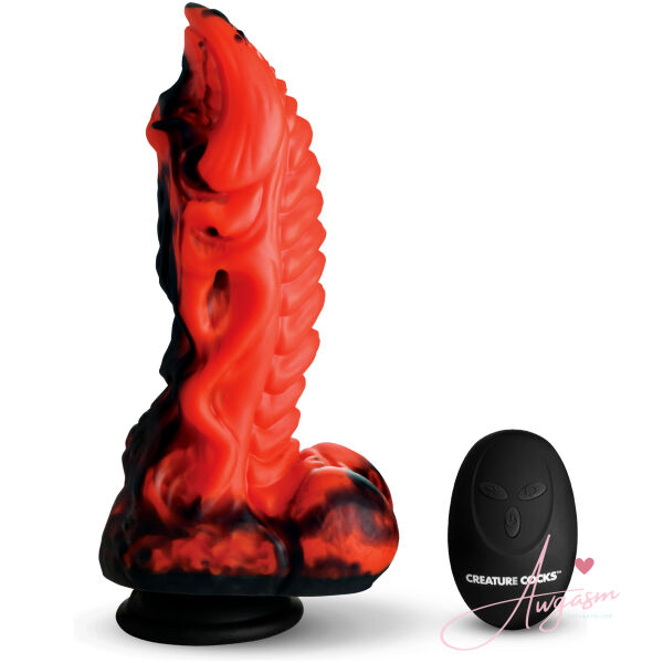 Dragon Thrust Thrusting & Vibrating Silicone Dildo - Image 5