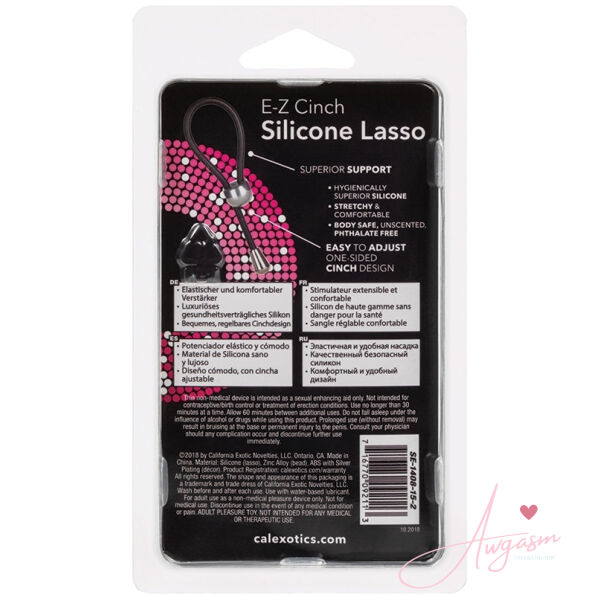 E-Z Cinch Silicone Lasso-Black - Image 3