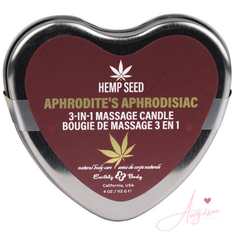 Earthly Body Hemp Seed 3n1 Valentines Day Candles-Aphrodite's 4oz