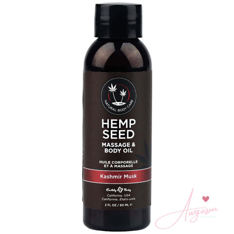 Earthly Body Hemp Seed Massage & Body Oil-Kashmir Musk- 2oz