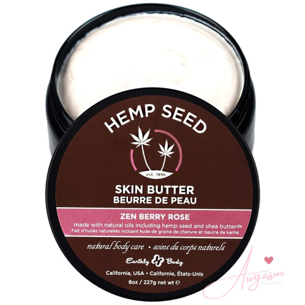 Earthly Body Hemp Seed Skin Butter-Zen Berry Rose 8oz - Image 3