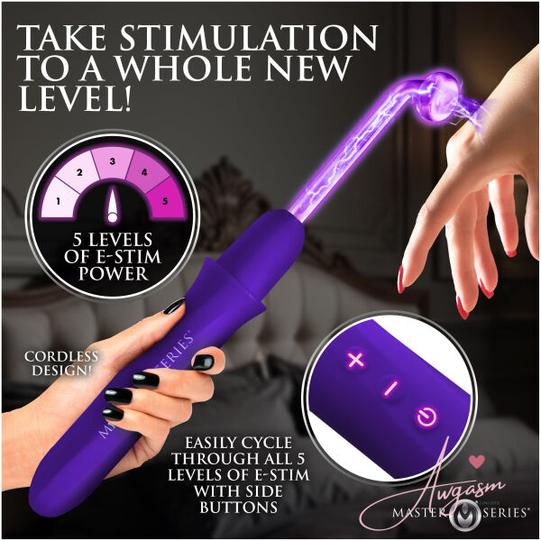 Elektrawand Rechargeable Violet Wand with Attachments - Purple - Image 3
