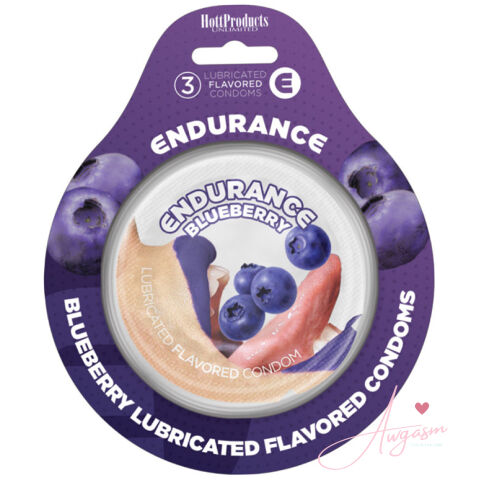 Endurance Condoms-Blueberry 3pk