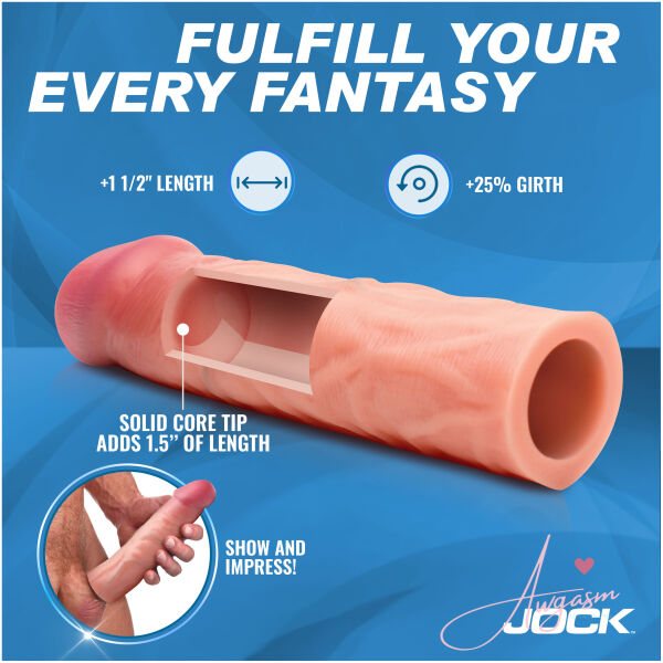 Enhancers 1.5" Silicone Penis Extension Sleeve - Light - Image 3