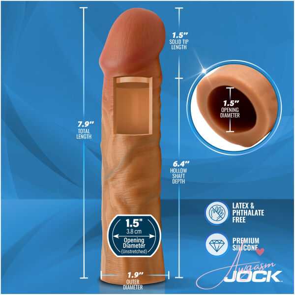 Enhancers 1.5" Silicone Penis Extension Sleeve - Medium - Image 4