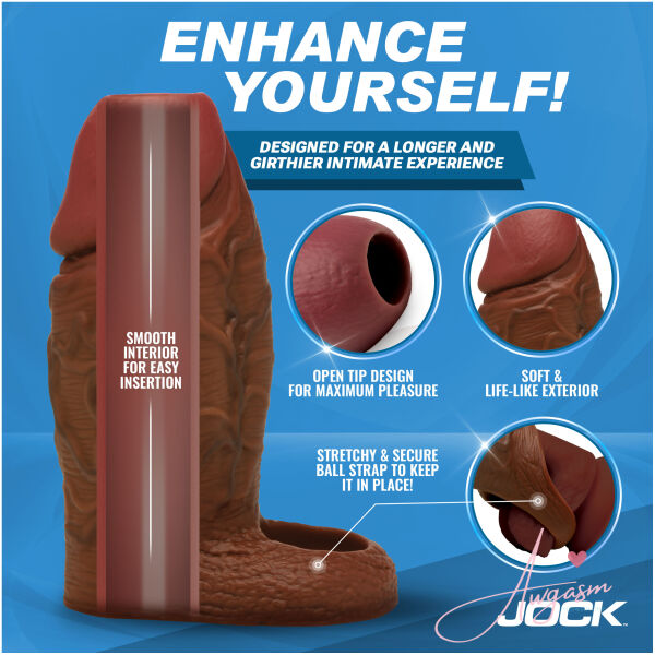 Enhancers Silicone Penis Extension Sleeve - Dark - Image 2