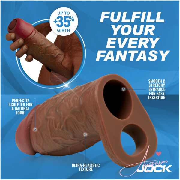 Enhancers Silicone Penis Extension Sleeve - Dark - Image 3