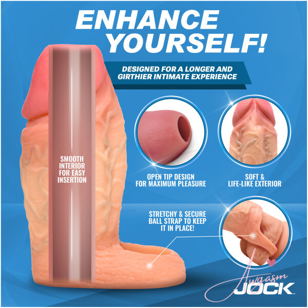Enhancers Silicone Penis Extension Sleeve - Light - Image 2