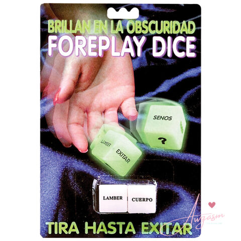 Erotic Foreplay Dice Glow-in-the-Dark Spanish