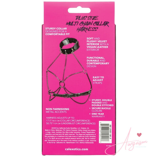 Euphoria Collection Plus Size Multi Chain Collar Harness - Image 5