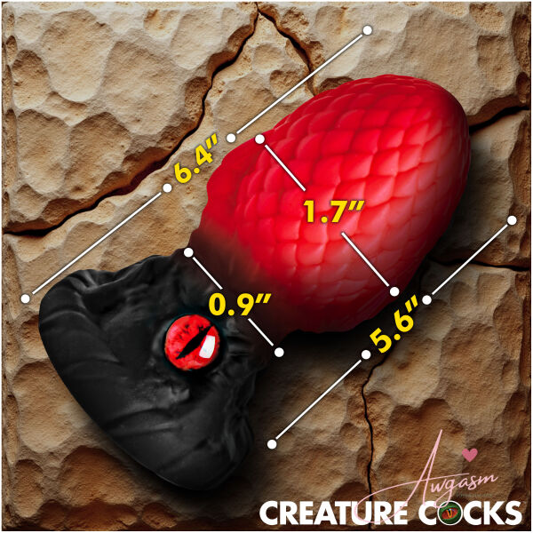 Eye of the Dragon Silicone Butt Plug - Red - Image 3