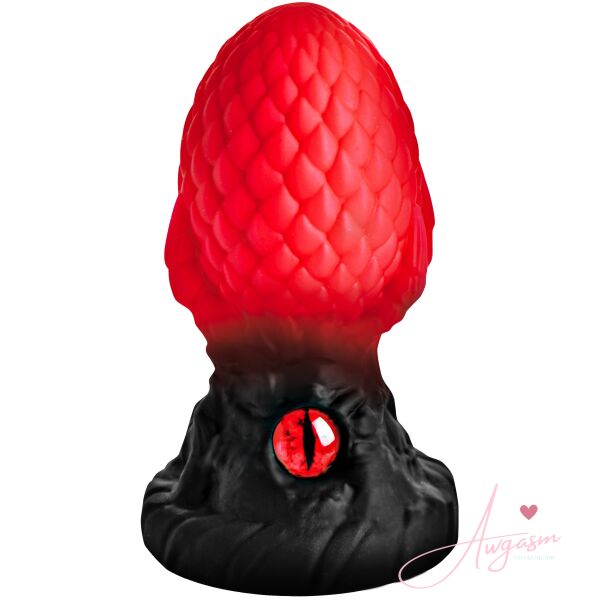 Eye of the Dragon Silicone Butt Plug - Red - Image 4