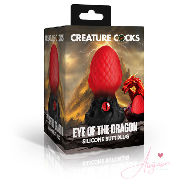 Eye of the Dragon Silicone Butt Plug - Red - Image 5
