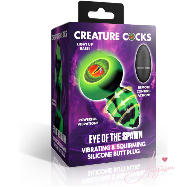 Eye of the Spawn Vibrating & Squirming Silicone Butt Plug - Image 6