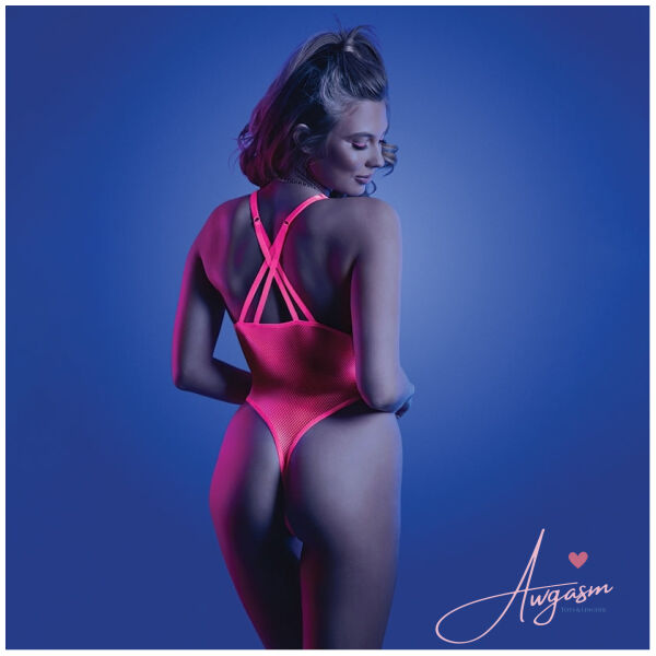 Fantasy Lingerie Glow Electric Haze Teddy-Neon Pink L/XL-Boxed - Image 3