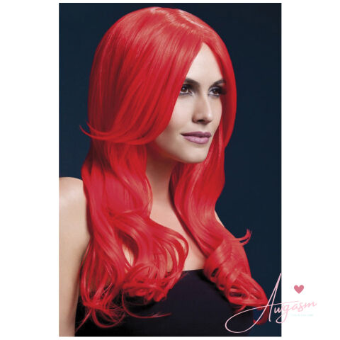 Fever Smiffys Khloe Wig Long Wave & Center Part-Red 26