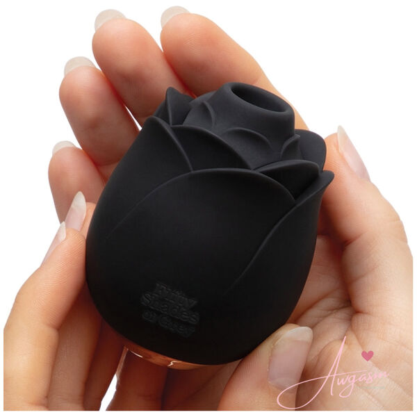 Fifty Shades of Grey Hearts & Flowers Black Rose Suction Vibe - Image 3