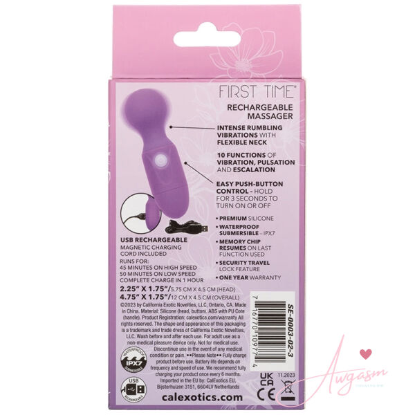 First Time Rechargeable Massager-Purple - Image 4