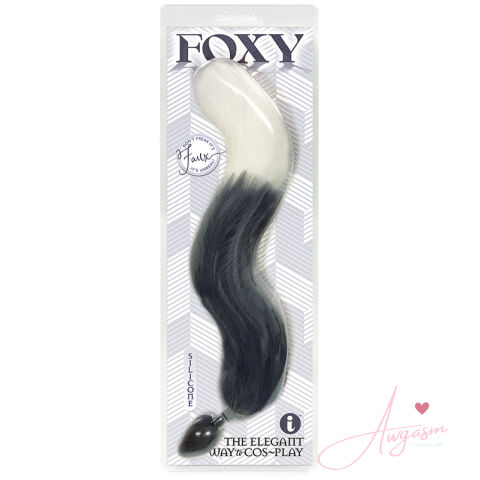 Foxy Silicone Tail Butt Plug-Silver