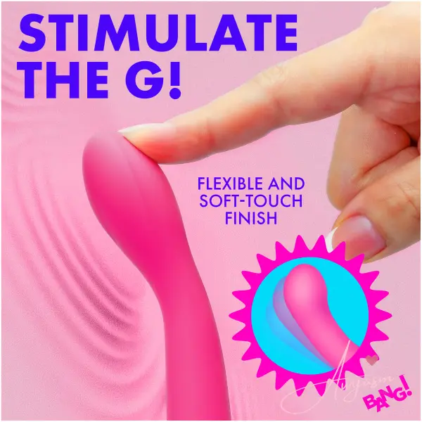 G-Spot Flexible Silicone Vibrator - PInk - Image 3