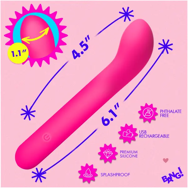G-Spot Flexible Silicone Vibrator - PInk - Image 4