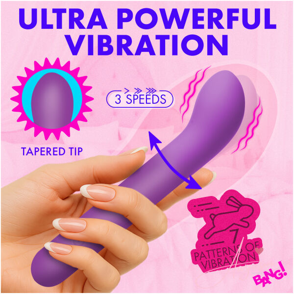 G-Spot Flexible Silicone Vibrator - Purple - Image 2