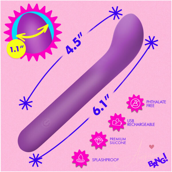 G-Spot Flexible Silicone Vibrator - Purple - Image 4