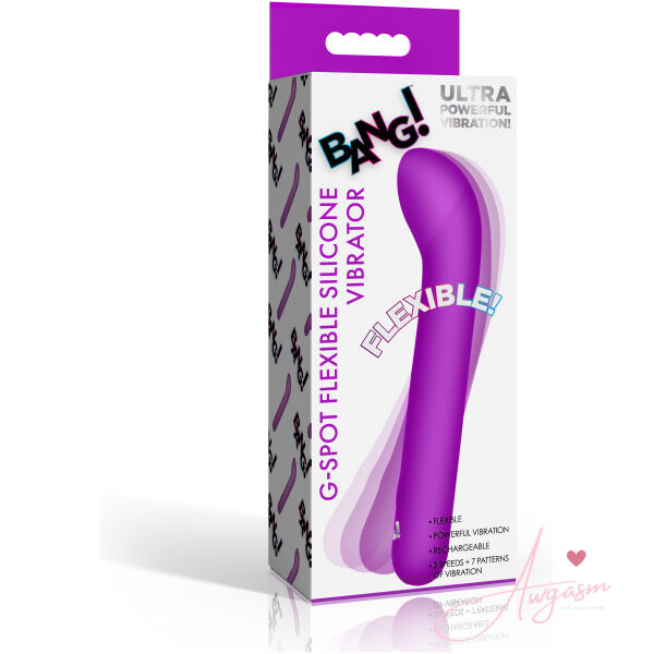 G-Spot Flexible Silicone Vibrator - Purple - Image 6