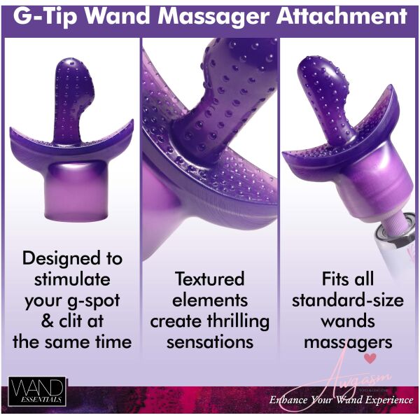 G Tip Wand Massager Attachment- Purple - Image 2