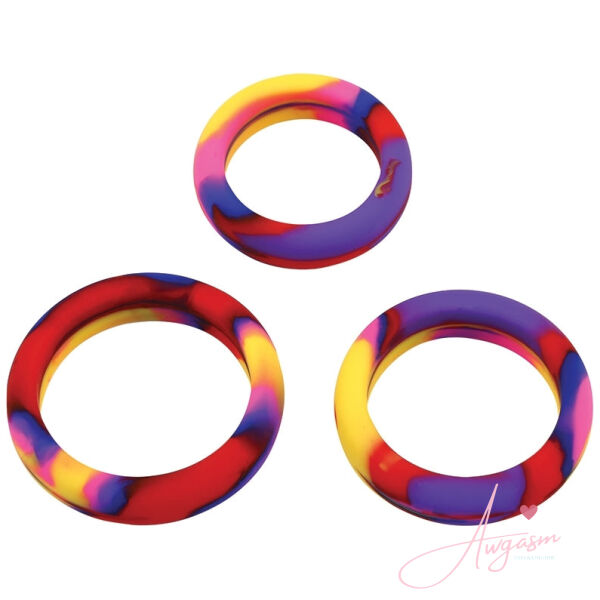Gender Fluid Grip Me Tension Ring Set-Tie Dye - Image 2