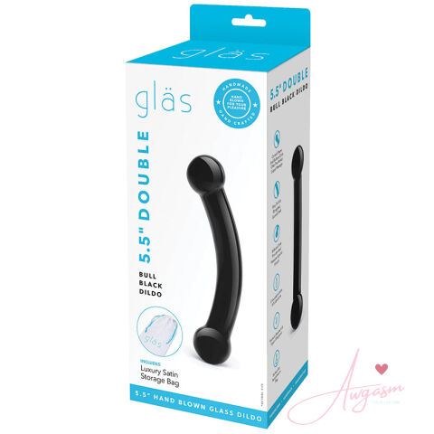 Glas Double Bulbous Dildo-Black