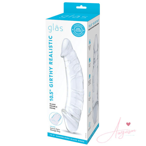 Glas Girthy Realistic Glass Double Dong 10.5