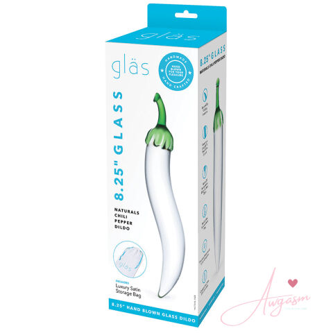 Glas Glass Naturals Chili Pepper Dildo-Clear 8