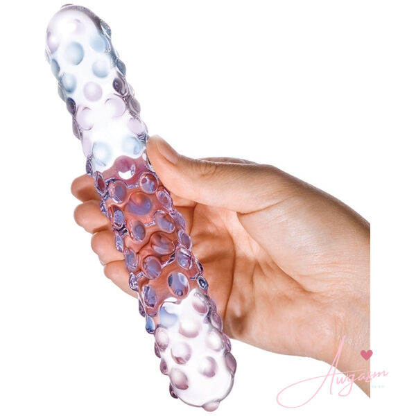 Glas Purple Rose Nubby Dildo - Image 3