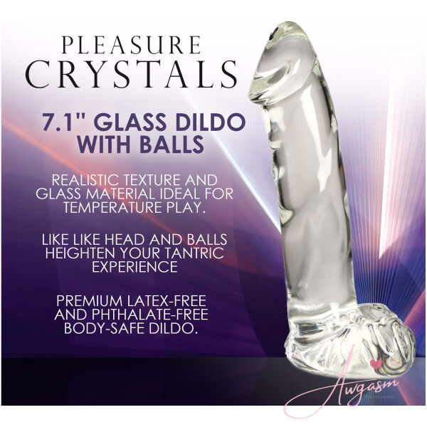 Glass Dildo with Balls - Image 2
