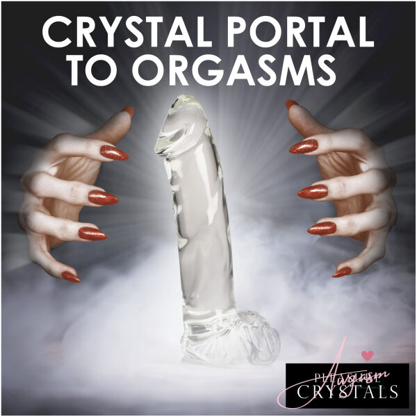 Glass Dildo with Balls - Image 3